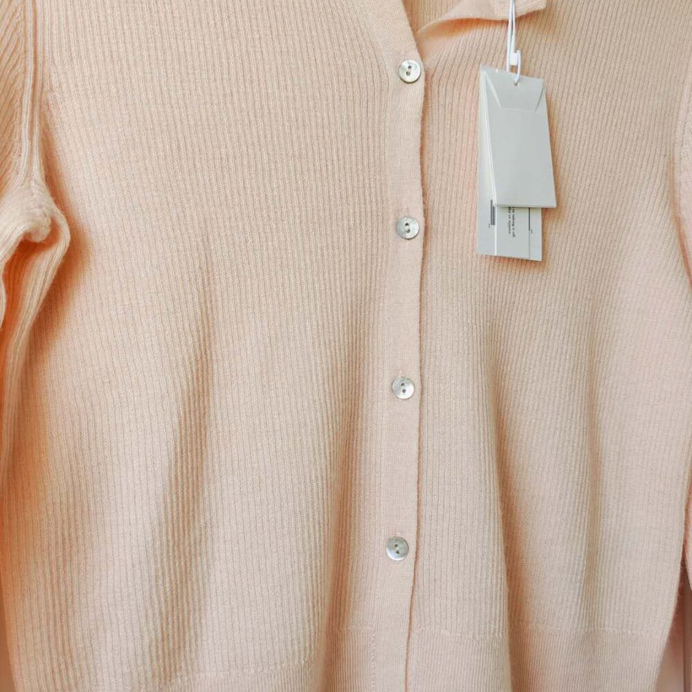 NEW Vince Ribbed Cashmere-Silk Slim Cardigan Spring classic - Picture 7 of 8